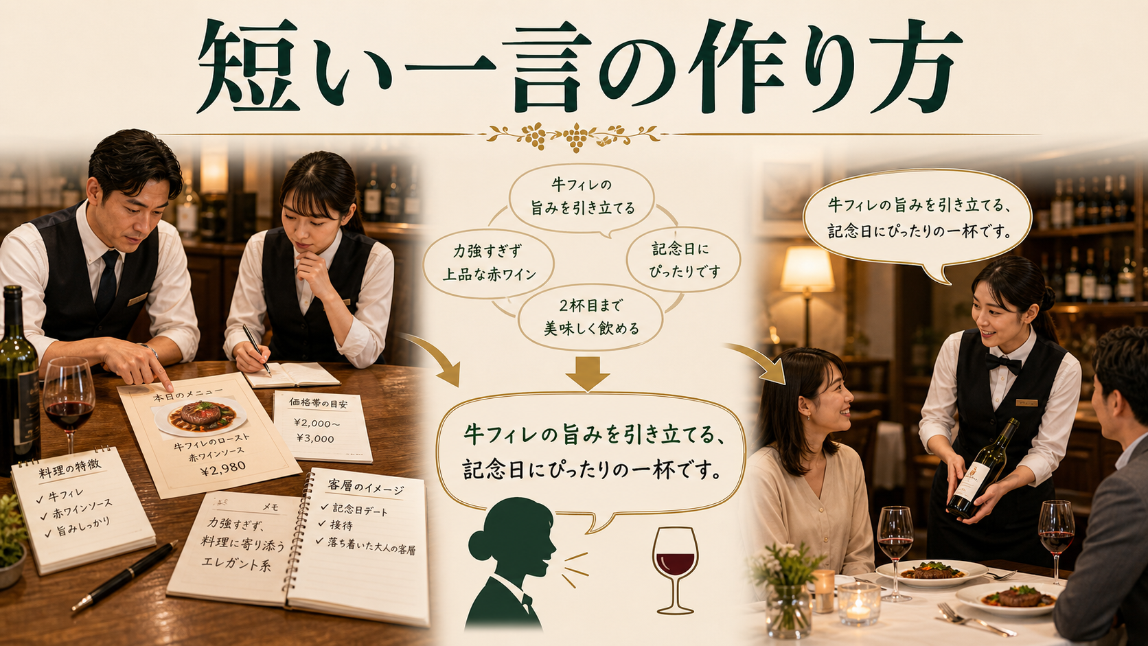 ワイン接客フレーズを朝礼で回す運用手順